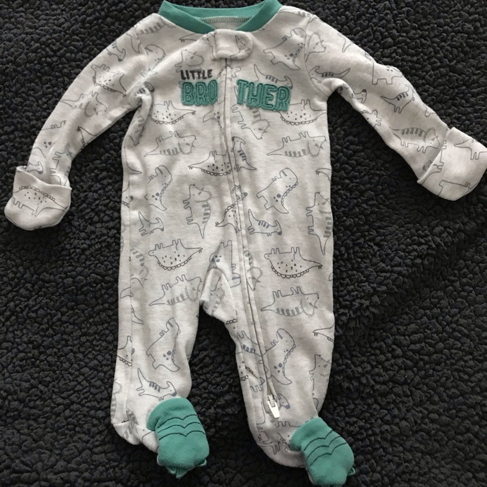 Baby Boy Lil’ Bro One Piece Pajama.